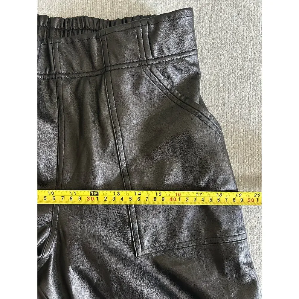 Spanx Leather Jogger Pull On Black Women’s Pants Size M